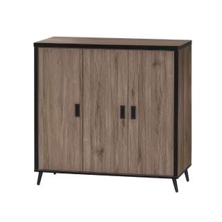 【BODEN】溫森4尺工業風三門鞋櫃