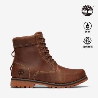 【Timberland 官方旗艦】男款銹褐色全粒面皮革Rugged防水6吋靴(A2JJBF13)