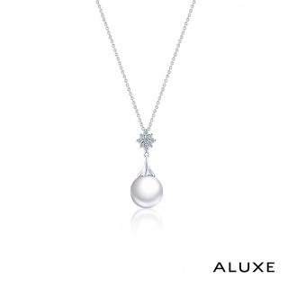 【ALUXE亞立詩】18K金 AKOYA珍珠 8-8.5mm 珍珠鑽石項鍊 綺麗之淚 NN0968