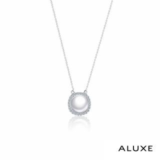 【ALUXE亞立詩】18K金 AKOYA珍珠 8-8.5mm 珍珠鑽石項鍊 月光之淚 NN0966