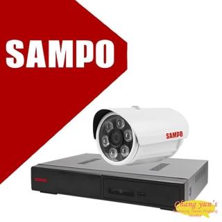 【SAMPO 聲寶】昌運監視器 監視器組合 4路1鏡 DR-TWEX3-4錄影主機 VK-TW2C66H 2百萬畫素槍型紅外線攝影機