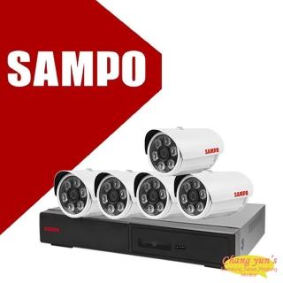 【SAMPO 聲寶】昌運監視器 監視器組合 8路5鏡 DR-TWEX3-8錄影主機 VK-TW2C66H 2百萬畫素槍型紅外線攝影機