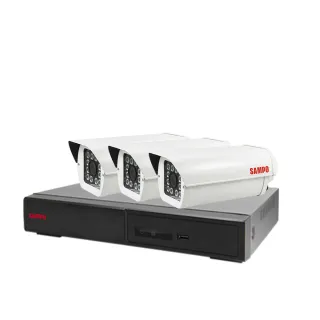 【SAMPO 聲寶】昌運監視器 監視器組合 4路3鏡 DR-TWEX3-4錄影主機 VK-TW2C98H 2百萬畫素紅外線攝影機