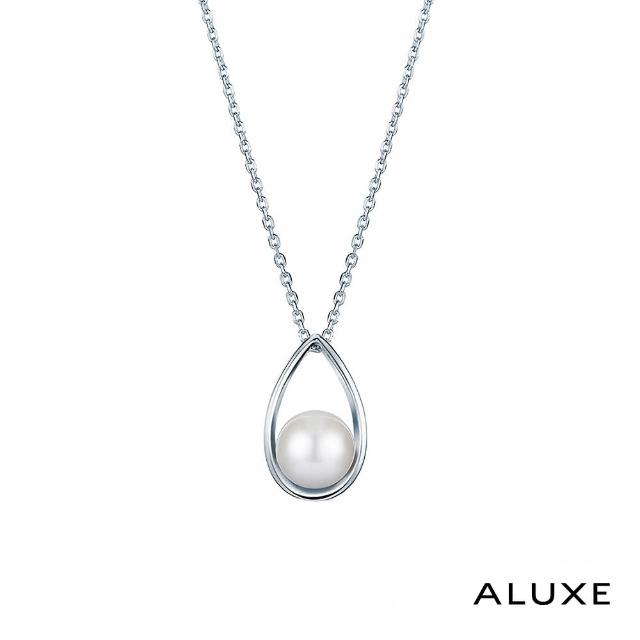 【ALUXE 亞立詩】18K金 天然淡水珍珠 珍珠項鍊 珍珠之淚 水滴形 NN0953