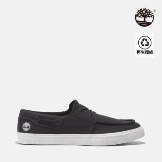 【Timberland 官方旗艦】男款黑色天絲低筒休閒鞋(A67P5EK7)