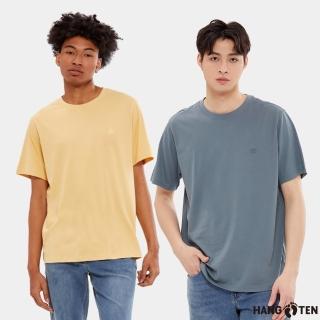 【Hang Ten】男裝-經典純棉圓領腳丫短袖T恤(多色選)