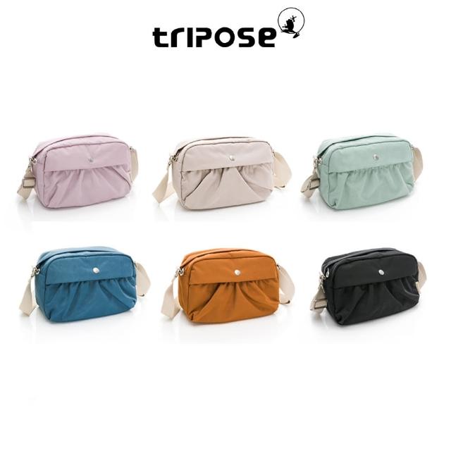 【tripose】DIAZ微皺尼龍輕量抓皺長方斜背包(多色)