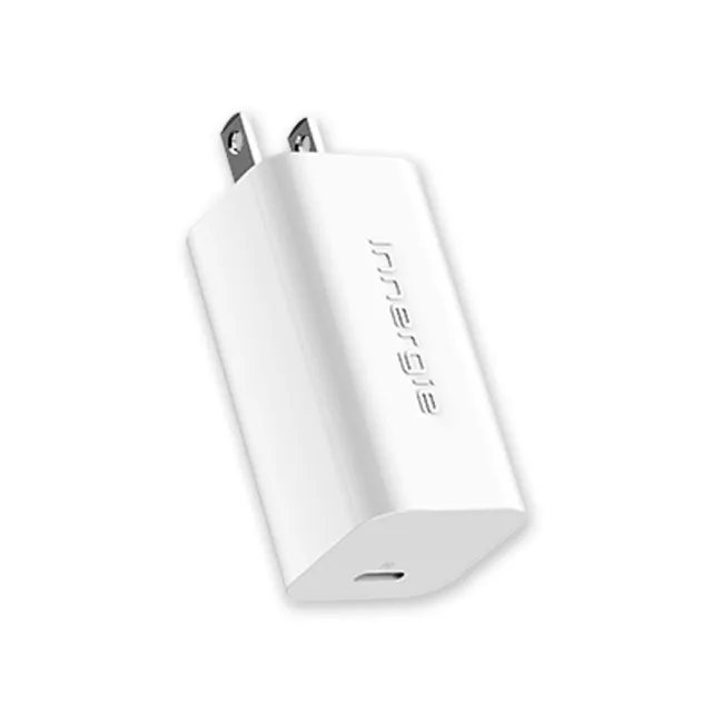 【Innergie】C6 摺疊版 60W 1孔 USB-C 萬用充電器無附線 白(3年全球保固)