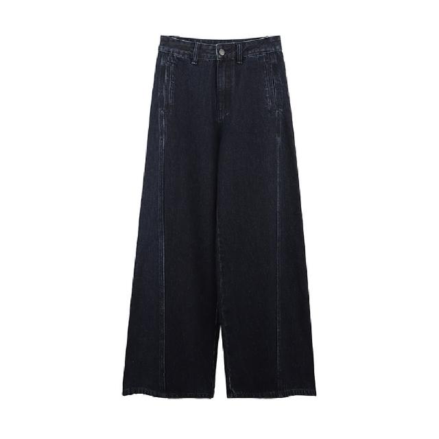 【米蘭精品】現貨+預購 牛仔褲休閒長褲(單寧百搭寬管純棉女褲子74kr9)
