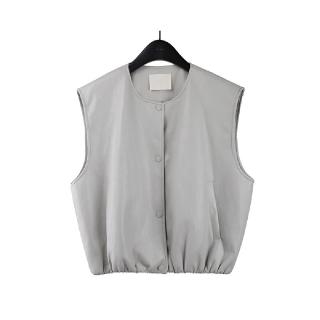 【米蘭精品】現貨+預購 皮衣背心機車夾克(無袖馬甲短版寬鬆女外套4色74kr41)