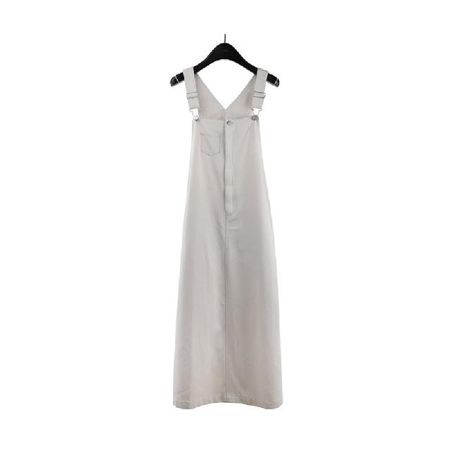 【米蘭精品】現貨+預購 牛仔吊帶裙連身裙(天絲棉洋裝背帶長裙女裙子2色74kr33)