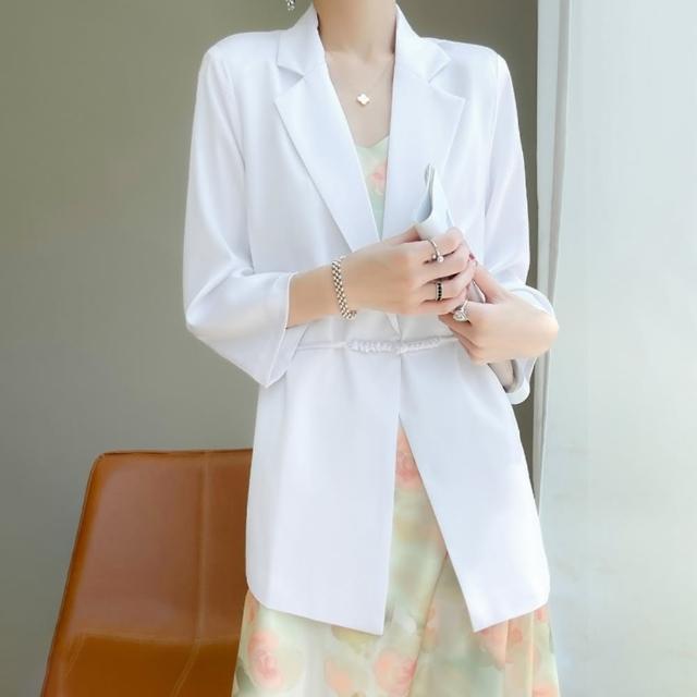 【巴黎精品】現貨+預購 緞面西裝絲質西服外套(盤扣中國風七分袖垂感女外套3色a1iz112)