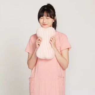 【YVONNE 以旺傢飾】條紋車用骨頭頸枕-貝殼粉