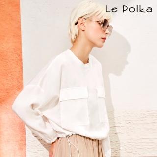 【Le Polka】棉麻大口袋造型上衣-女