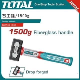 【TOTAL】打石鎚 鍛造頭 1500G THSTH61500(角鎚 鐵鎚 射包柄 頭不掉)