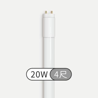 【金亮LED】20入 LED T8燈管 護眼無藍光 日光燈管(10W／2尺 白光)