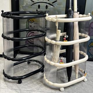 【懶人聯盟】雨傘收納架 雨傘置物架 窄邊雨傘架 放傘桶(三層46*30 掛鉤設計大容量 移動萬向輪 預購15天)