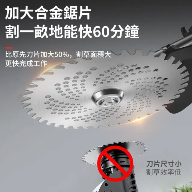 【Ogula 小倉】割草機 可水下作業 航空鋁頭殼 後置無刷強悍款（十節兩電）扶草器(除草機/打草機/草坪機)