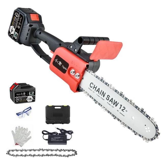 【Ogula 小倉】電鏈鋸 強勁動力 淬火鏈條 12寸無刷鏈鋸（25000M一電）配塑箱(鏈鋸機/伐木鋸/電動鋸子)