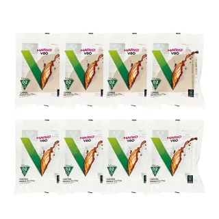 【HARIO】V60 02濾紙 咖啡濾紙1~4杯／110入x8包(VCF-02-110M VCF-02-110W)