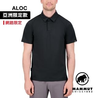 【Mammut 長毛象官方直營】Active Polo Shirt AF Men 針織Polo短袖衫 男款 黑色 #1017-03831