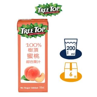 【Tree Top 樹頂】100%水蜜桃綜合果汁 200mlx6入/組
