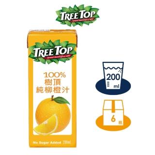 【Tree Top 樹頂】100%純柳橙汁 200mlx6入/組