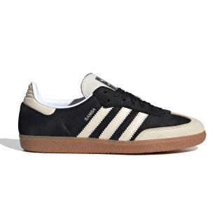 【adidas 愛迪達】Samba OG 女鞋 黑白色 麂皮 皮革 復古 焦糖底 三葉草 德訓鞋 愛迪達 休閒鞋 IE5836