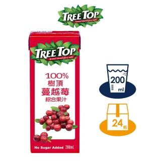 【Tree Top 樹頂】100%嚴選蔓越莓綜合果汁 200mlx1箱(共24入)