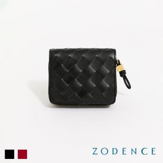 【ZODENCE 佐登司】CRAFTSOUL進口真皮手工上色編織簡式短夾(多色/2025新款上市)