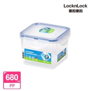 【LocknLock 樂扣樂扣】官方直營 PP保鮮盒 680ml/正方形