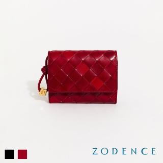 【ZODENCE 佐登司】CRAFTSOUL進口真皮手工上色編織卡片零錢包(多色/2025新款上市)