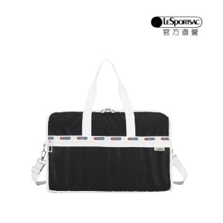 【LeSportsac官方直營】輕量尼龍 奢華大型旅行袋(1522 USA簡約黑白)
