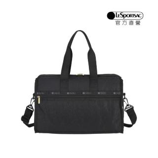 【LeSportsac官方直營】輕量尼龍 奢華中型旅行袋(4318 山茶花壓紋)