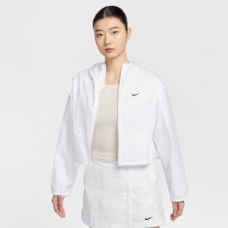 【NIKE 耐吉】AS W NSW NK WR WVN LTWT HDED 白色 短版 連帽外套 風衣外套 女款(HJ1183-100)