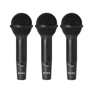 【CAROL 佳樂電子】GS-77s 輕巧型K歌/教學/錄音麥克風 黑色三入組(體積小 重量輕 攜帶方便)