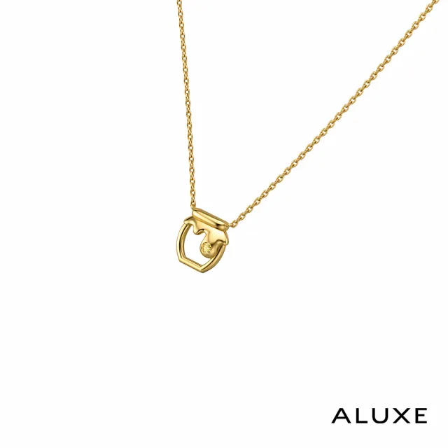 【ALUXE 亞立詩】10K金 黃水晶項鍊 蜂蜜罐造型 迪士尼 小熊維尼系列 NNDW003