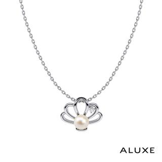 【ALUXE 亞立詩】10K金 天然淡水珍珠 珍珠項鍊 氣質貝殼 迪士尼 小美人魚系列 NNDL001