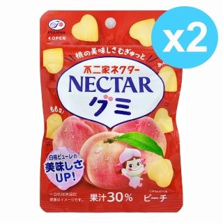 【不二家】Nectar白桃QQ糖 48gX2包