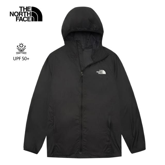【The North Face 官方旗艦】北面男款黑色UPF防曬連帽外套｜8C0TJK3(抗UV)