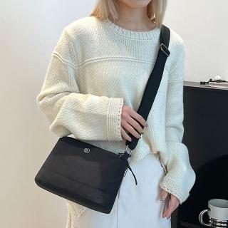 【Abigail】母親節禮物 日系小清新斜揹包側肩包小包防潑水包(黑色)