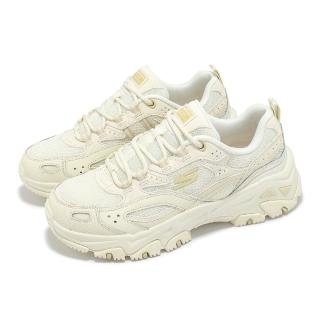 【SKECHERS】休閒鞋 D Lites Hiker-Echo Lake 女鞋 米白 拼接 緩衝 山系 老爹鞋(180134-OFWT)