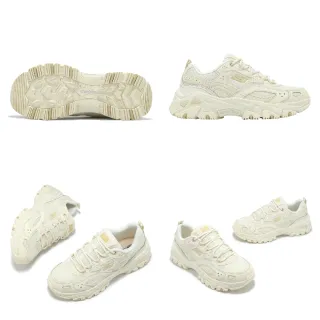 【SKECHERS】休閒鞋 D Lites Hiker-Echo Lake 女鞋 米白 拼接 緩衝 山系 老爹鞋(180134-OFWT)