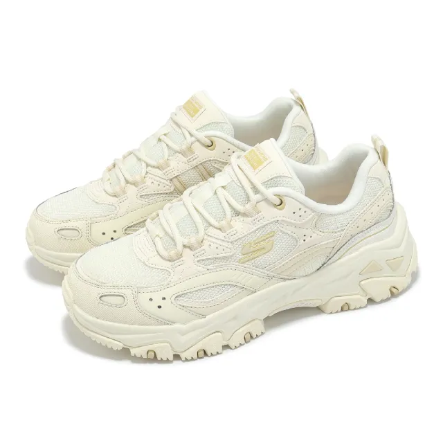 【SKECHERS】休閒鞋 D Lites Hiker-Echo Lake 女鞋 米白 拼接 緩衝 山系 老爹鞋(180134-OFWT)
