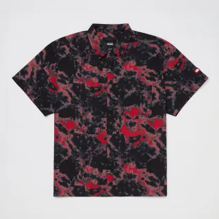 【VANS 官方旗艦】Tokyo Design Collective 紅色暈染開襟短袖襯衫