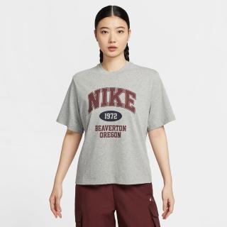 【NIKE 耐吉】短袖上衣 女 寬鬆版型 AS W NSW SS BOXY RETRO TEE GCE 灰 IH0825-063