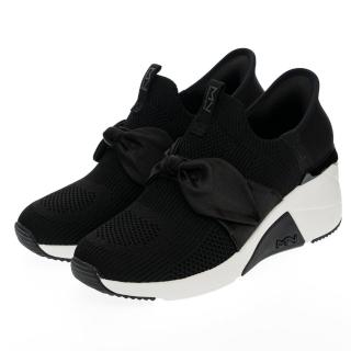 【SKECHERS】女鞋 休閒系列 休閒鞋 瞬穿舒適科技 A WEDGE(177698BLK)