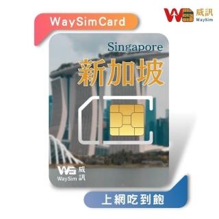 【威訊WaySim】新加坡 4G高速 吃到飽網絡卡 5天(旅遊網絡卡 出國網絡卡 吃到飽網絡卡 高速上網絡卡)