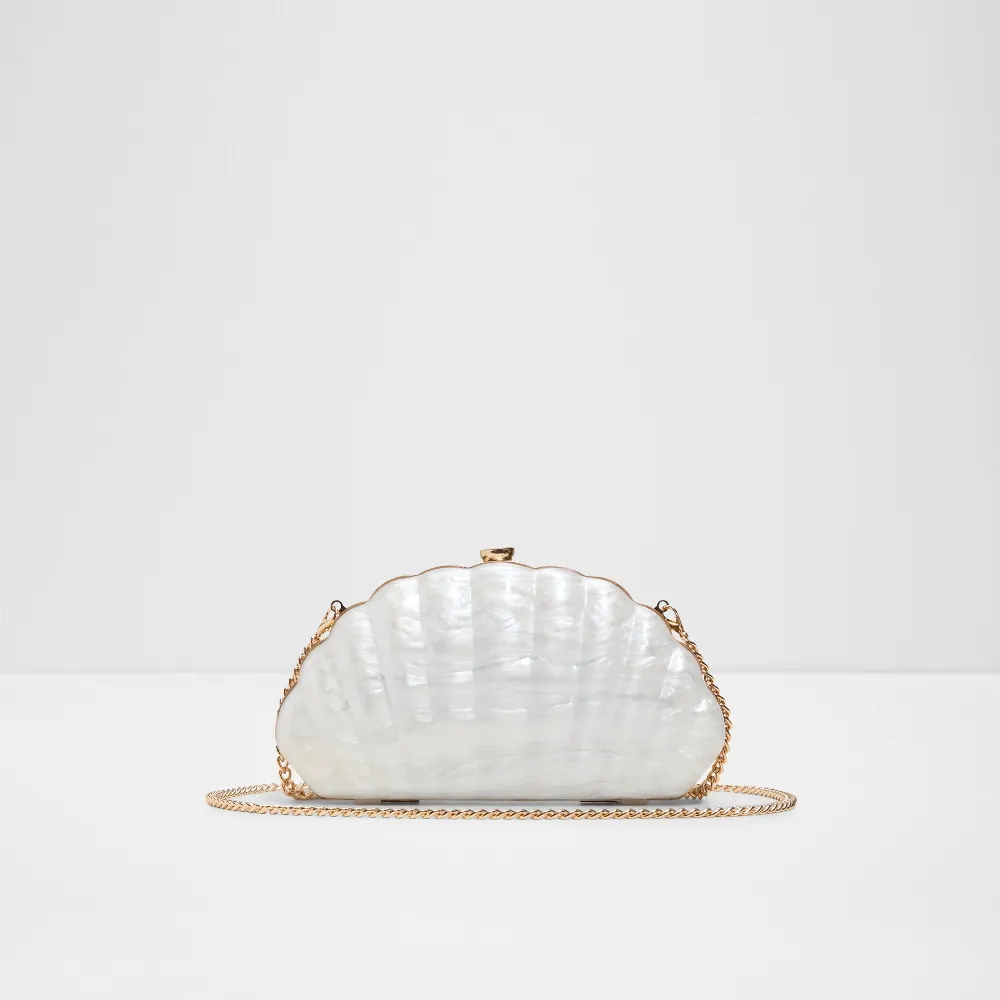 【ALDO】SHESHELL-時尚迷你貝殼手拿包-女包(貝殼白)