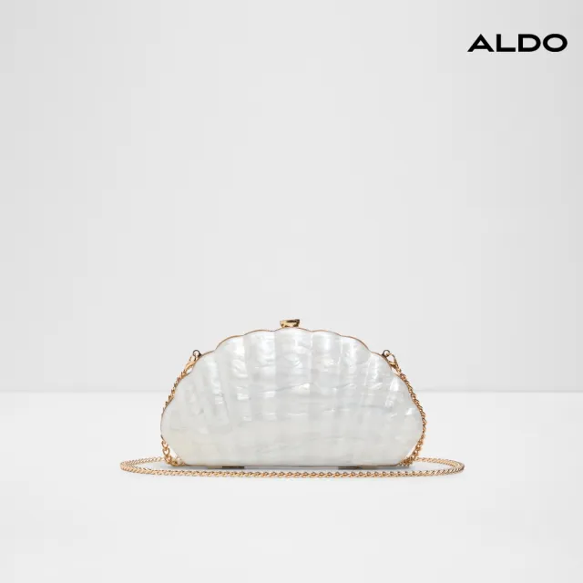【ALDO】SHESHELL-時尚迷你貝殼手拿包-女包(貝殼白)